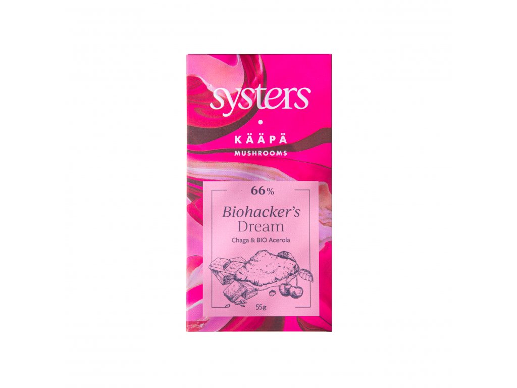 Systers - Biohacker’s Dream 66% Chocolate Chaga and Cherries (Organic)