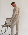 Gust Linen - Men's Linen Shirt With Stand Collar