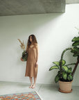 Gust Linen - Linen Dress With V-Neckline
