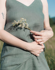 Gust Linen - Linen Dress With V-Neckline