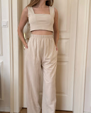 ARIETTE CROP TOP ZOE BÉŽOVÁ