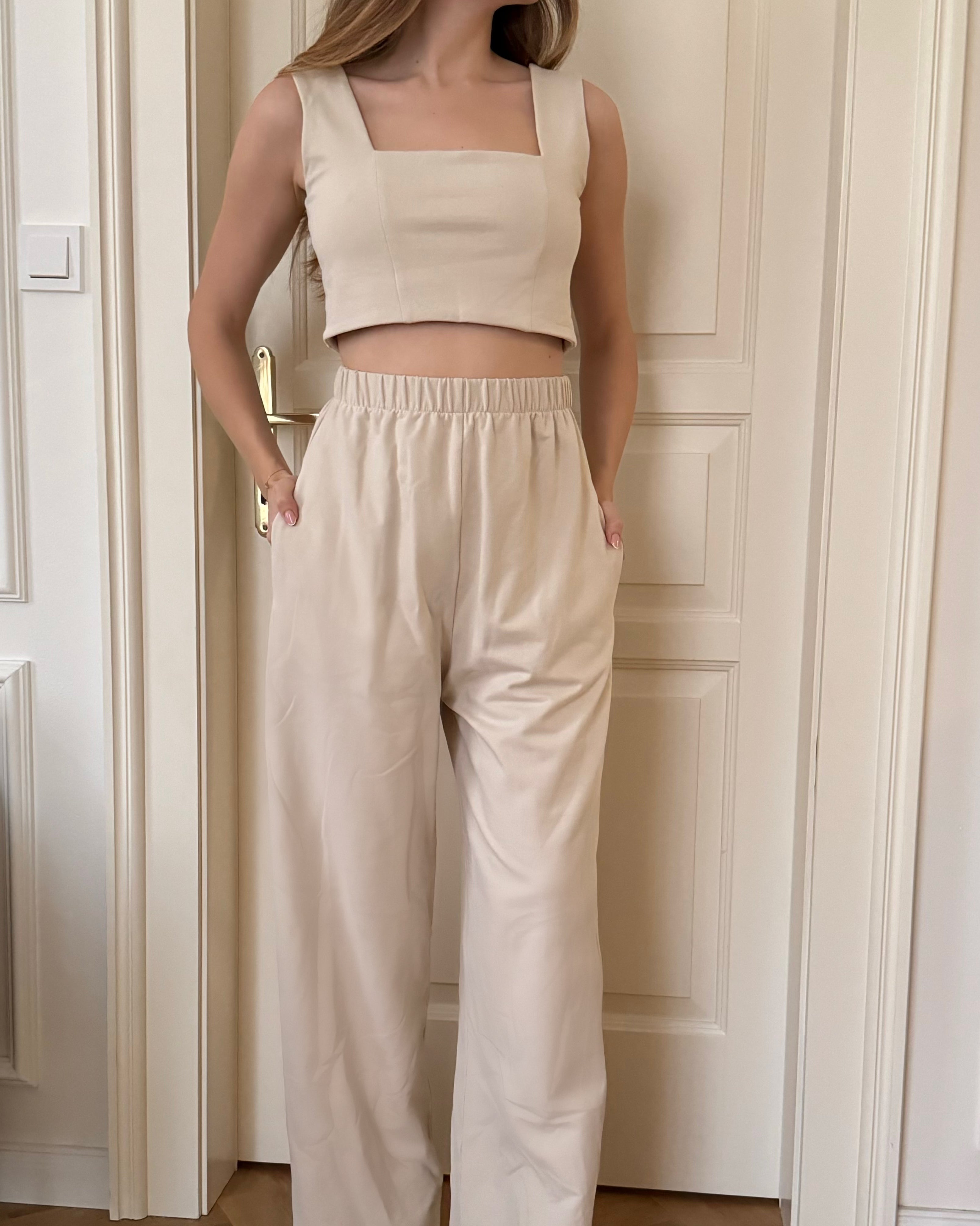 ARIETTE CROP TOP ZOE BÉŽOVÁ