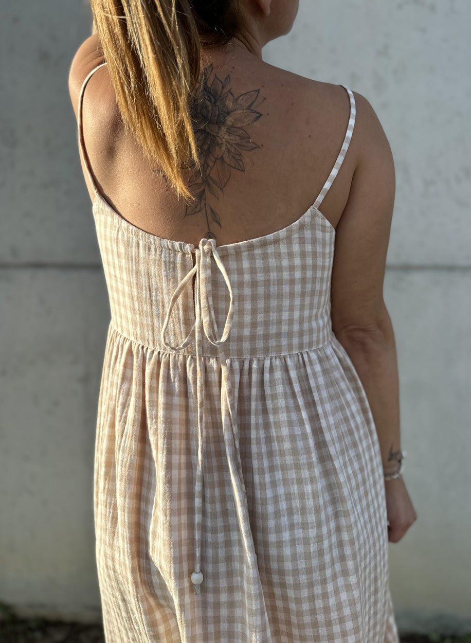 SHATTY - Muslin Dress - Iza Vichy Dress