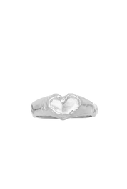 OPLOTKA HEART SILVER ring