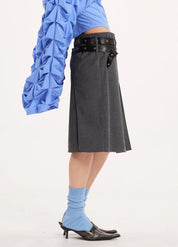 By Marta Studios - Belts and Layers Midi Skirt