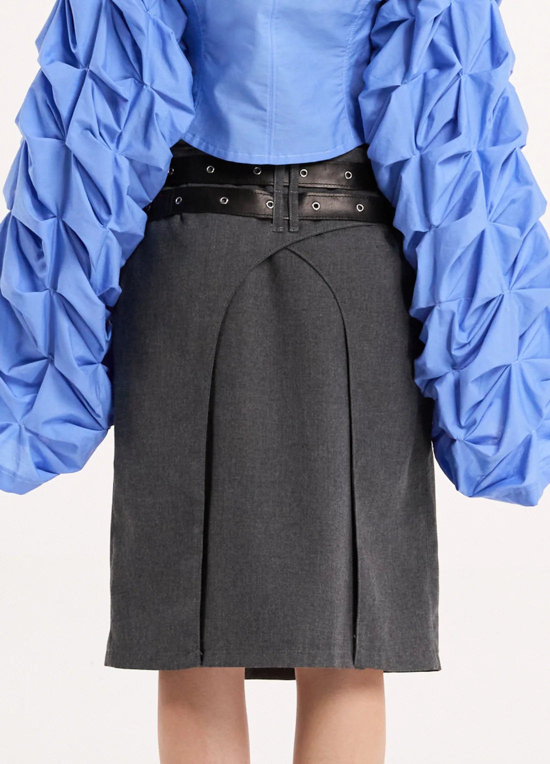 By Marta Studios - Belts and Layers Midi Skirt