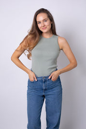 Ivy Rib Top Green