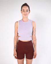 Wemove Ribbed Crop Top with Cutouts