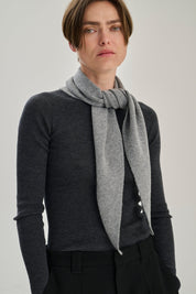 Rhea - Scarf ~ Mid Grey ~ Wool & Cashmere