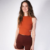 Wemove Ribbed Crop Top with Cutouts