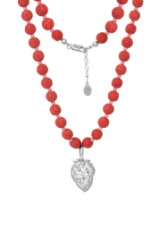 OPLOTKA RED STRAWBERRY SILVER Necklace