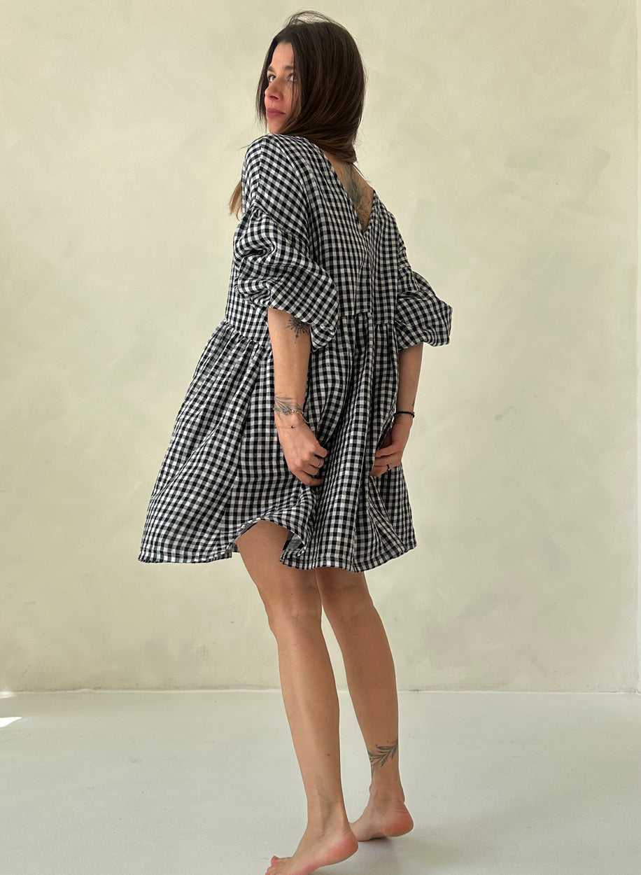 SHATTY - Muselin Dress - Sara vichy dress