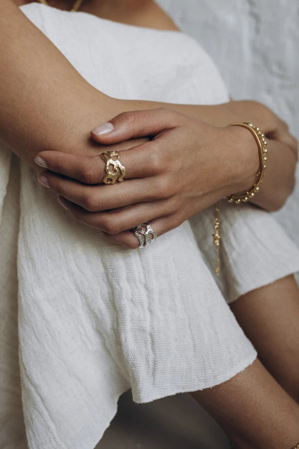 OPLOTKA CLOUDS GOLD ring