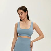 Sisters Sport - Seamless Ribbed Top Blue