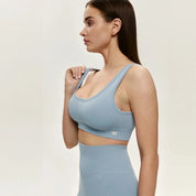 Sisters Sport - Seamless Ribbed Top Blue