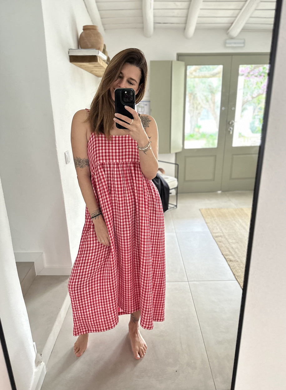 SHATTY - Muslin Dress - Iza Vichy Dress