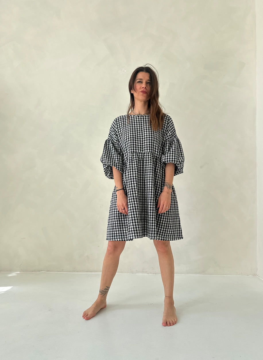SHATTY - Muselin Dress - Sara vichy dress