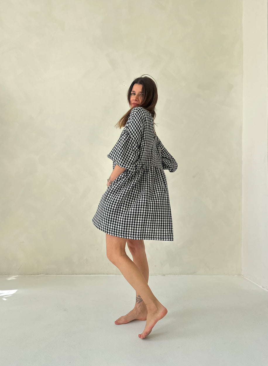 SHATTY - Muselin Dress - Sara vichy dress