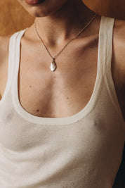 OPLOTKA MIDI CLAM SILVER Necklace