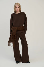 Rhea - Pants ~ Dark Brown ~ Wool & Cashmere