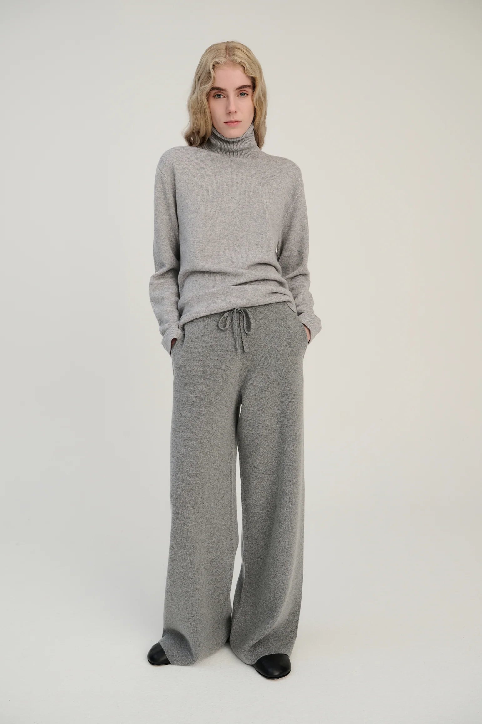 Rhea - Pants ~ Mid Grey ~ Wool & Cashmere