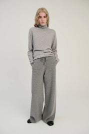 Rhea - Pants ~ Mid Grey ~ Wool & Cashmere