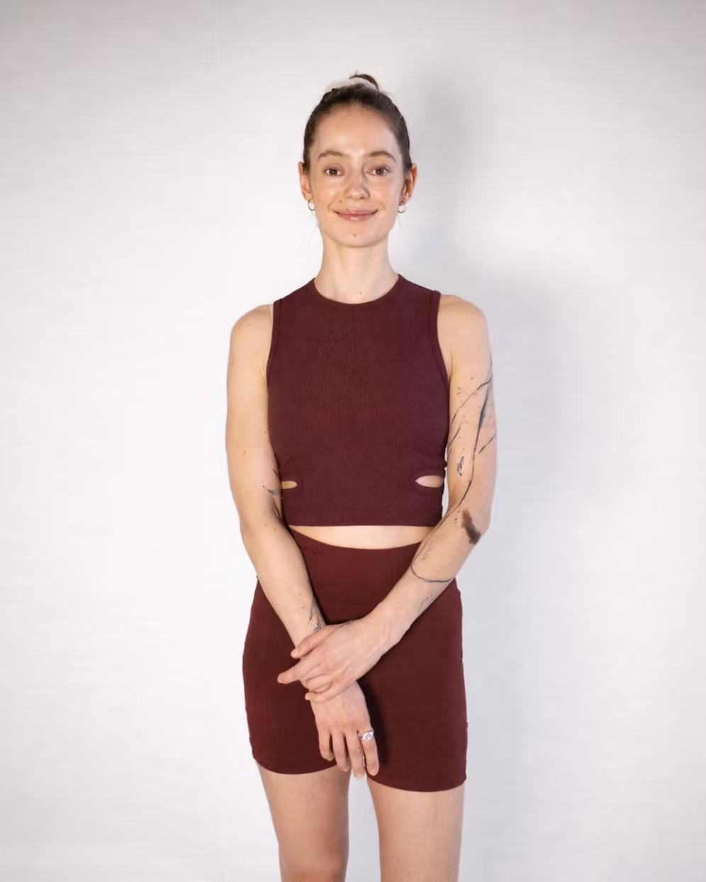 Wemove Ribbed Crop Top with Cutouts