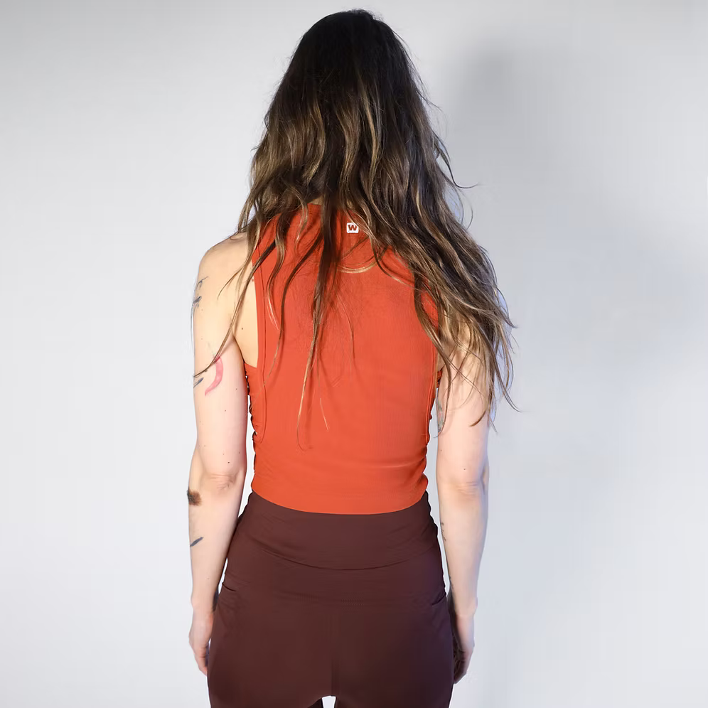 Wemove Ribbed Crop Top with Cutouts