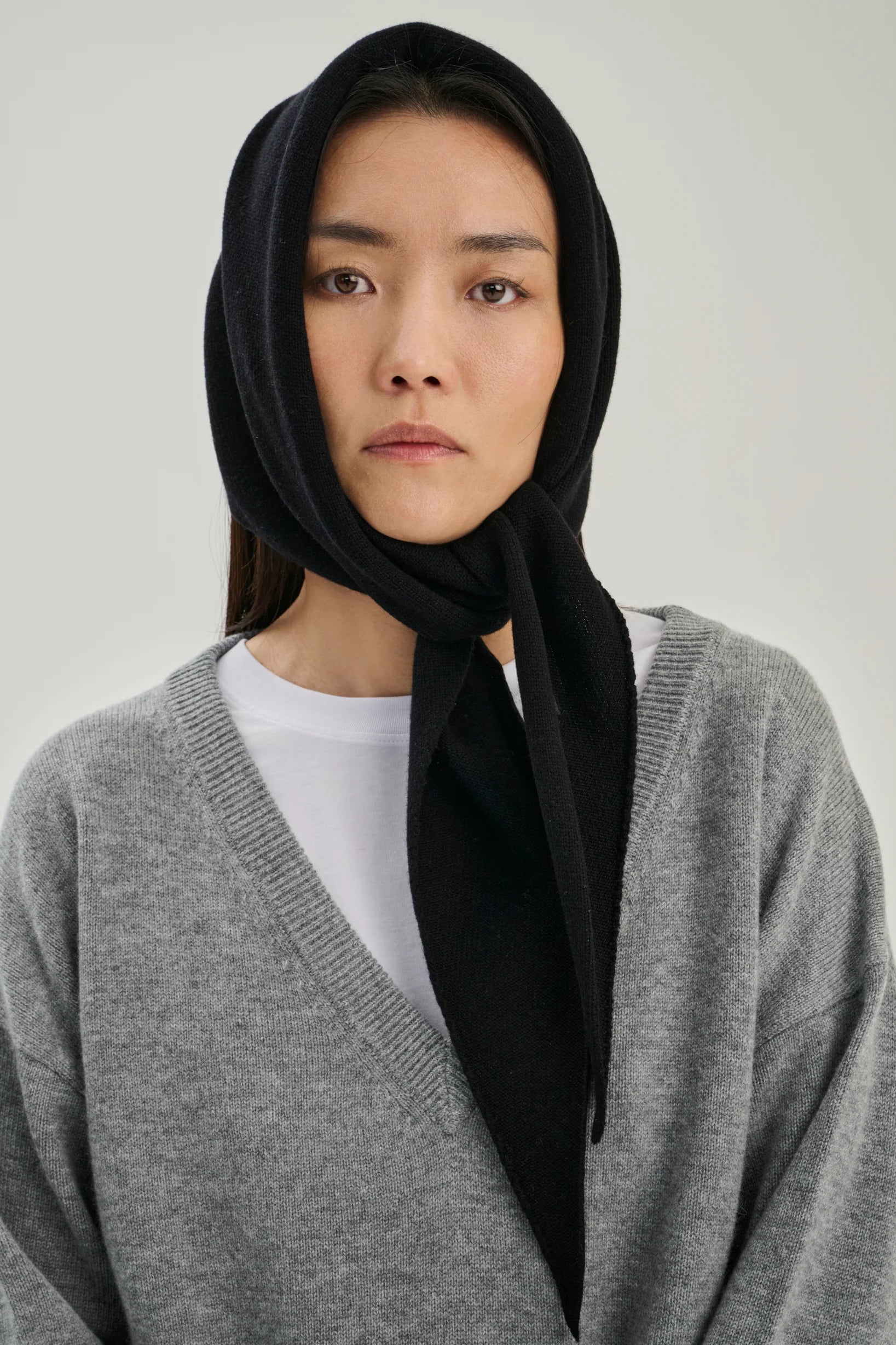 Rhea - Scarf ~ Black ~ Wool & Cashmere