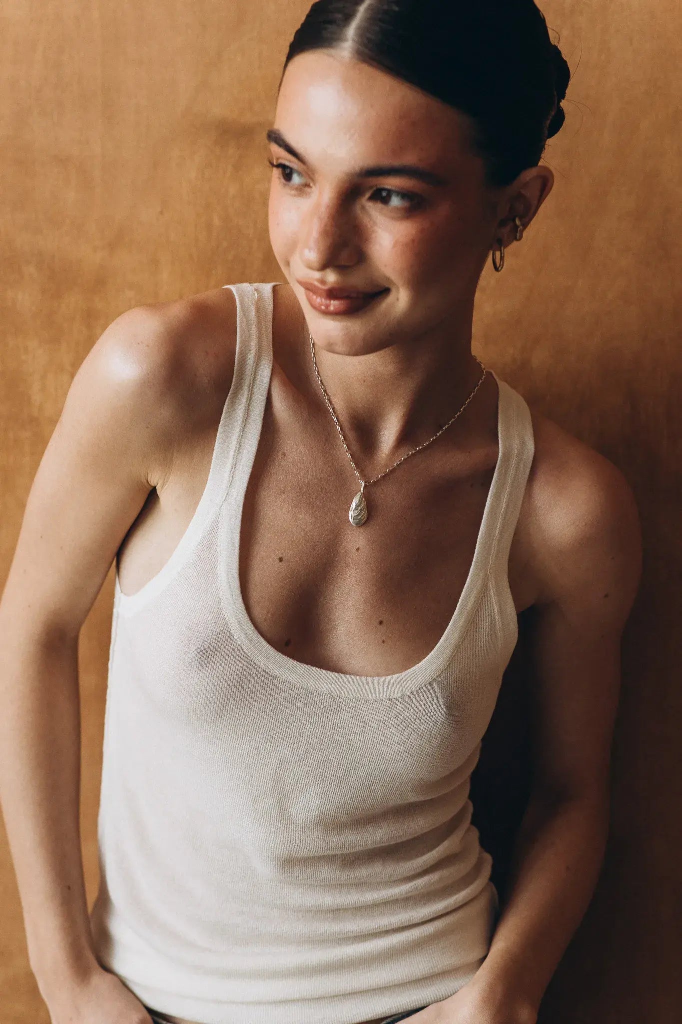 OPLOTKA MIDI CLAM SILVER Necklace