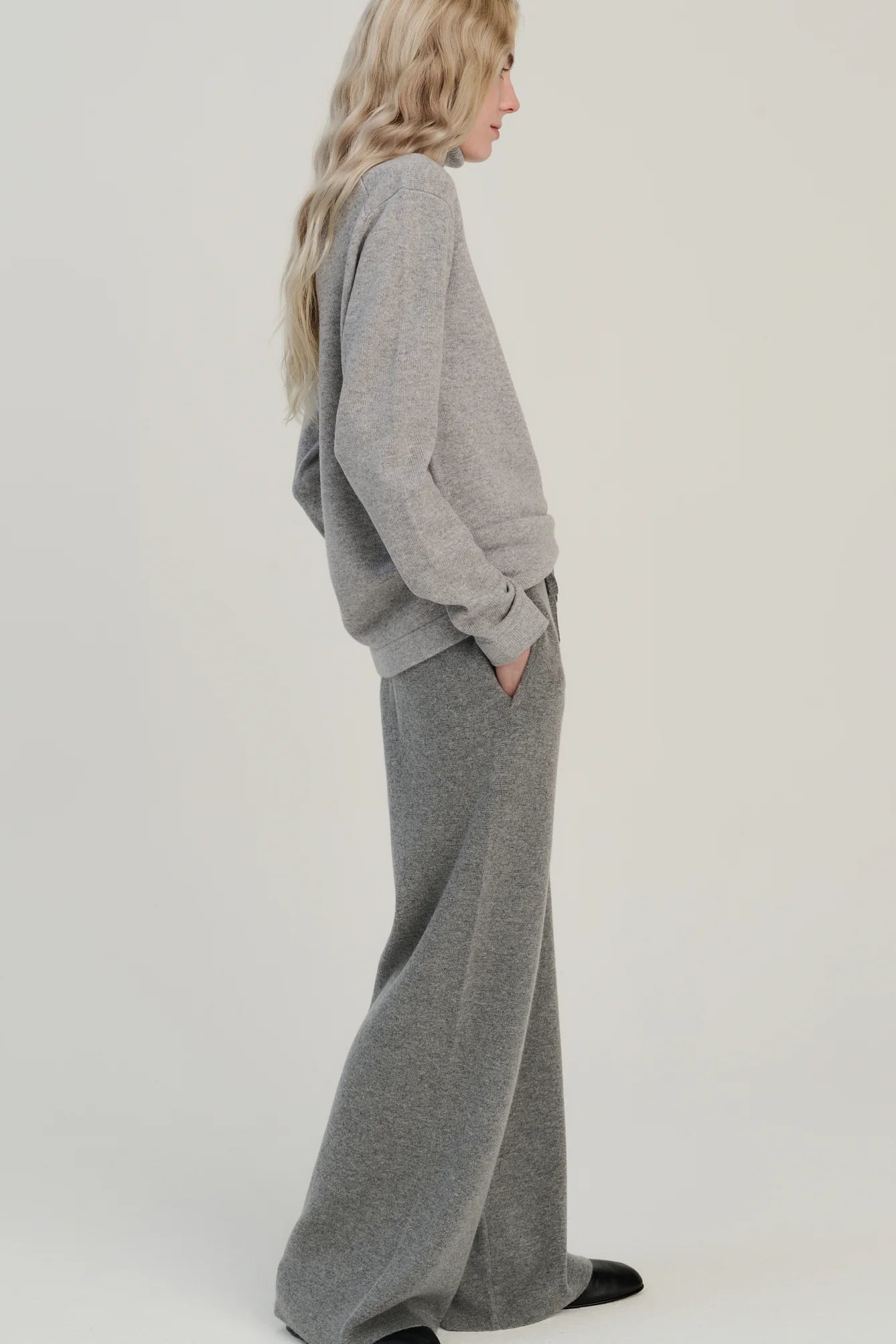 Rhea - Pants ~ Mid Grey ~ Wool & Cashmere