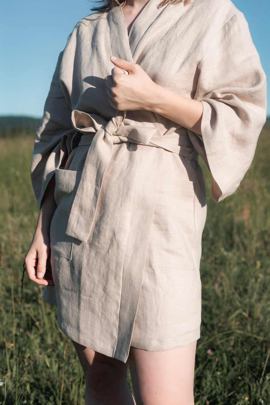 Gust Linen - Linen Kimono Dress Mini