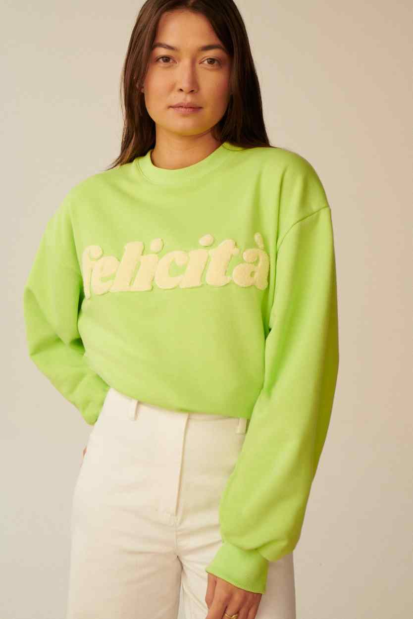 Les Goodies - She is Sunday Felicita Green Sweatshirt