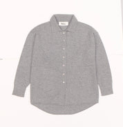 Rhea - Knitted Shirt ~ Grey ~ Wool & Cashmere
