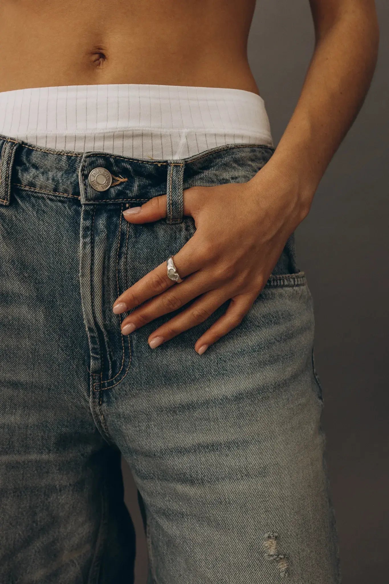 OPLOTKA HEART SILVER ring