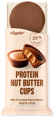 Vilgain Organic Protein Nut Butter Cups - Milk chocolate with Peanut Butter