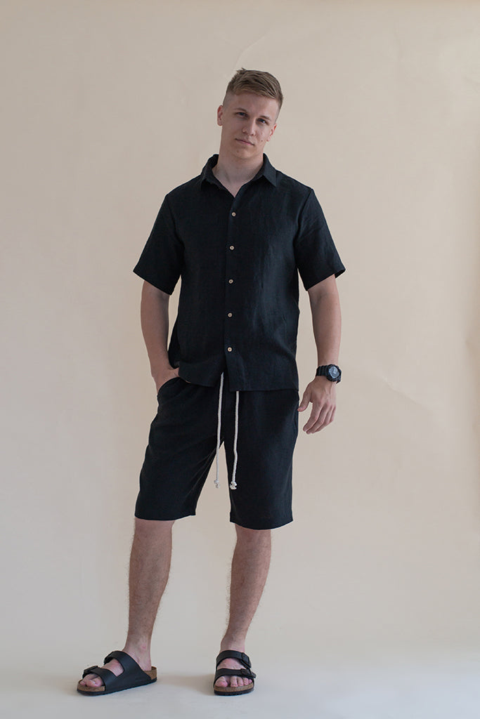 Gust Linen - Men's Linen Shirt - Short Sleeve