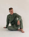 Gust Linen - Men's Linen Shirt With Stand Collar