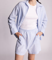 ARIETTE - JULIA STRIPE Shorts Blue