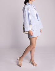 ARIETTE - JULIA STRIPE Shorts Blue