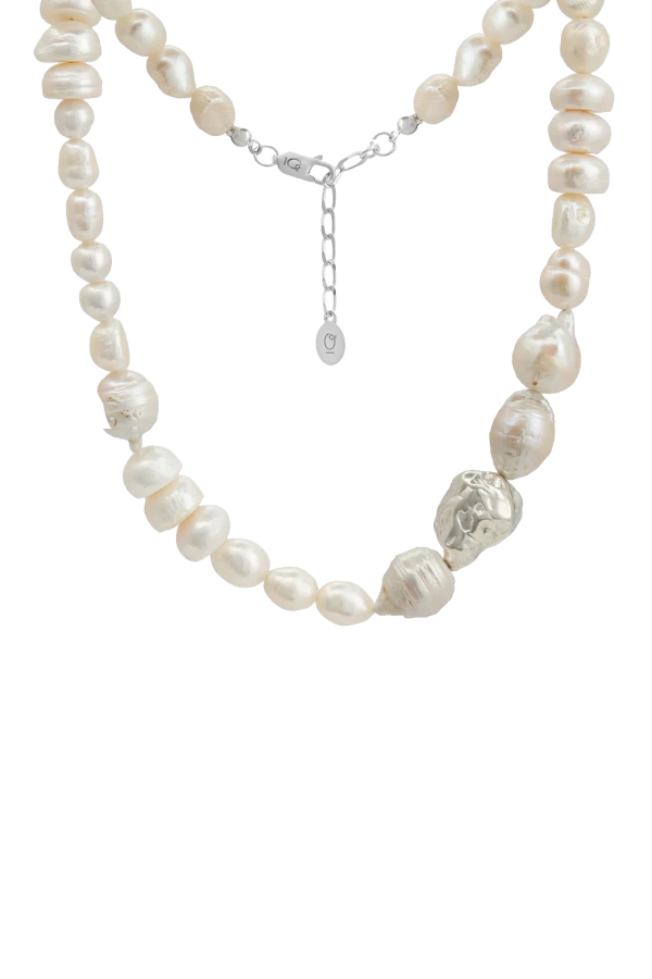 OPLOTKA BOND pearls SILVER  Necklace