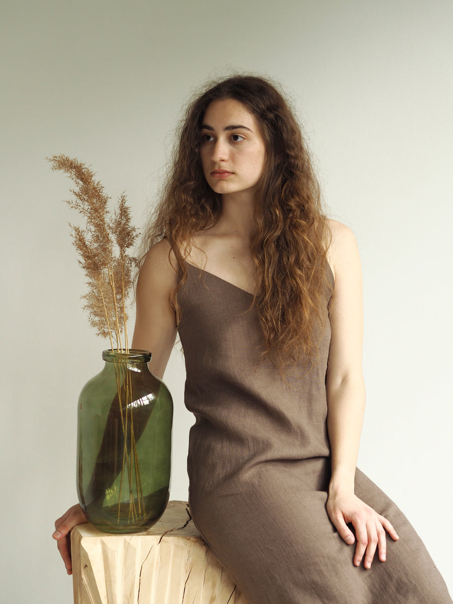 Gust Linen - Linen Dress With V-Neckline