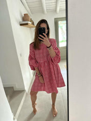 SHATTY - Muselin Dress - Sara vichy dress