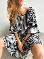 SHATTY - Muselin Dress - Sara vichy dress
