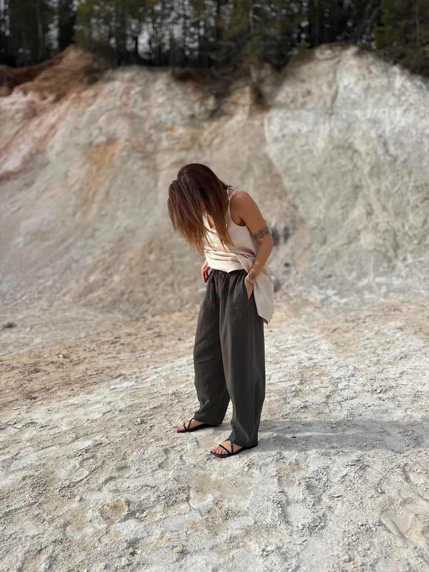SHATTY - Tapered Linen-Cotton Blend Pants