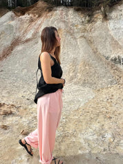 SHATTY - Tapered Linen-Cotton Blend Pants