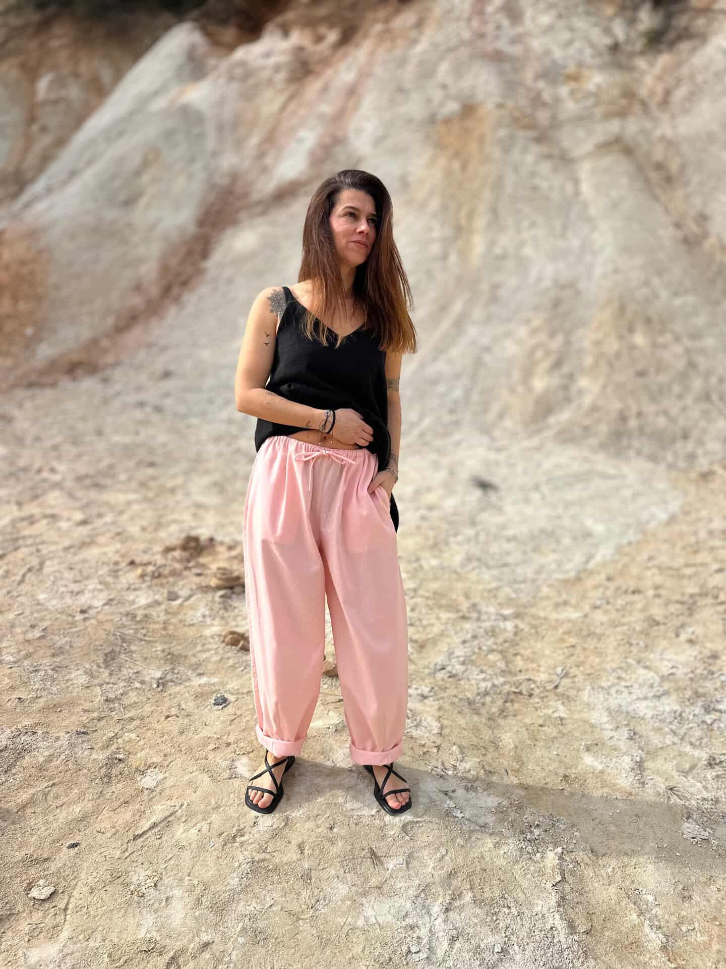SHATTY - Tapered Linen-Cotton Blend Pants