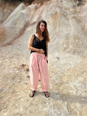 SHATTY - Tapered Linen-Cotton Blend Pants
