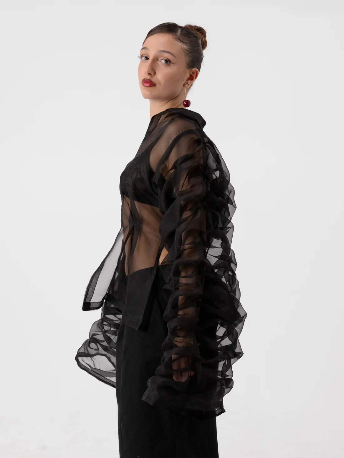 By Marta Studios - Claudya Blouse Sheer Black