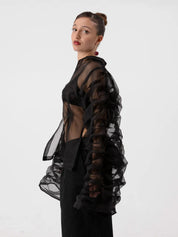 By Marta Studios - Claudya Blouse Sheer Black